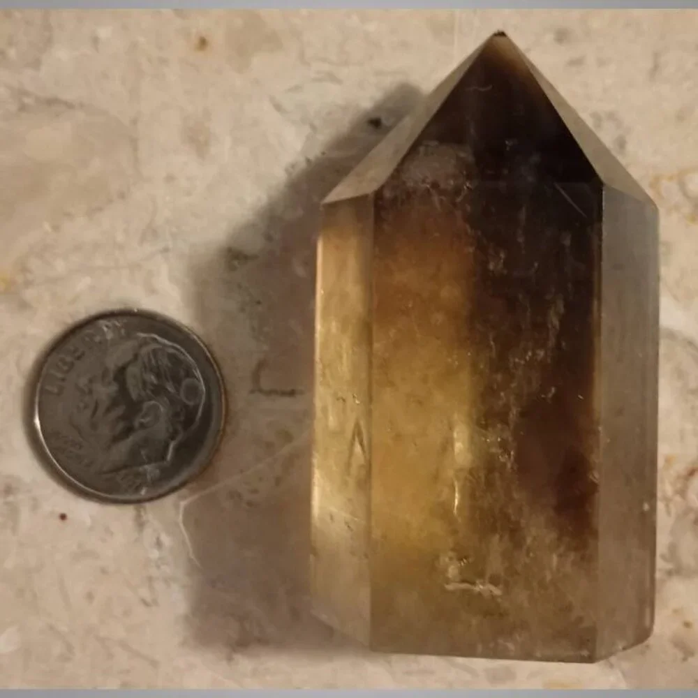 #3 natural CITRINE crystal point  HAPPINESS luck PROSPERITY Nov birthstone